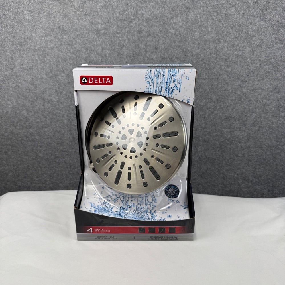 Delta 75444SN 4-Spray Brushed Nickel Shower Head with SpotShield Technology